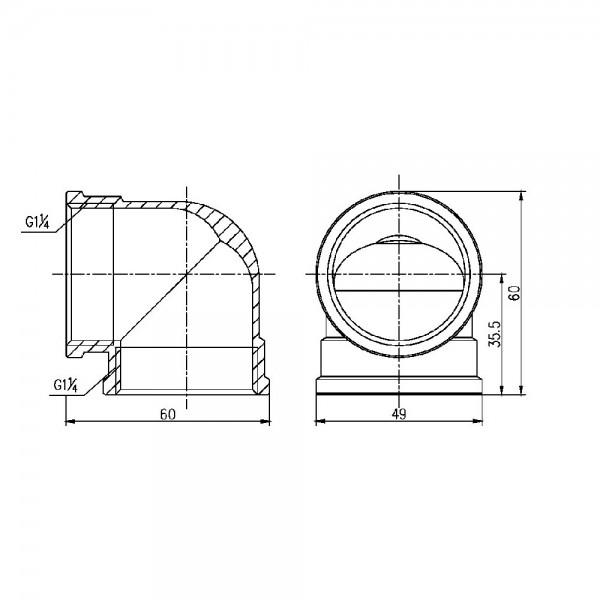 Кут SD Forte 1" 1/4 ВВ SF36832