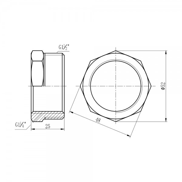 Футорка SD Forte 1" 1/2х1" 1/4 НВ SF3744032