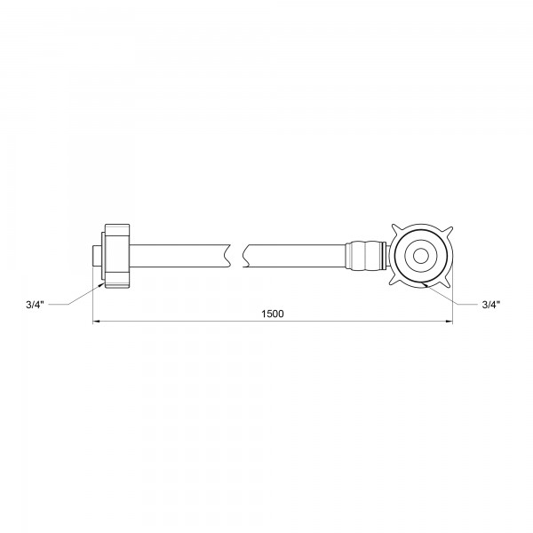 Шланг залив SD Plus для стиральной машины 150 см SD095W150