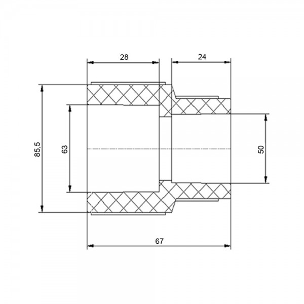 Муфта PPR Blue Ocean 63х50 редукційна