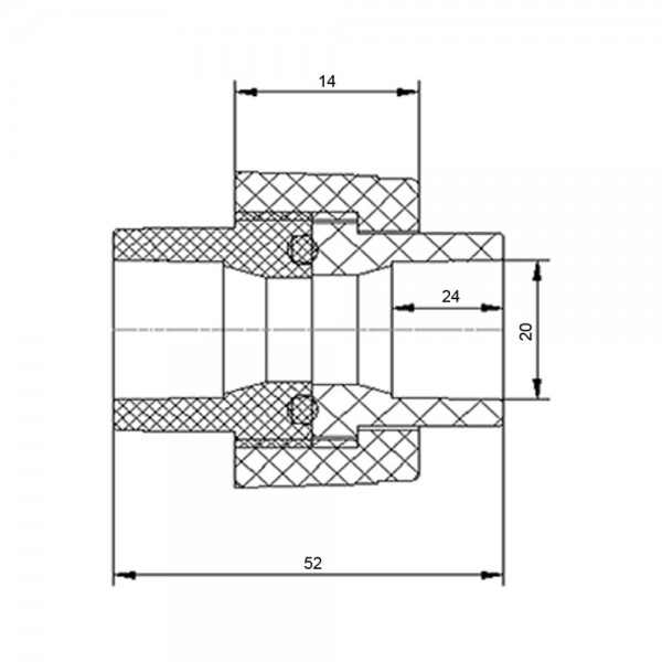 Муфта PPR Blue Ocean 20 универсальная
