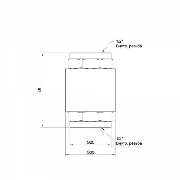Обратный клапан SD Plus с латунным штоком 1/2 Обратный клапан SD Plus с латунным штоком 1/2