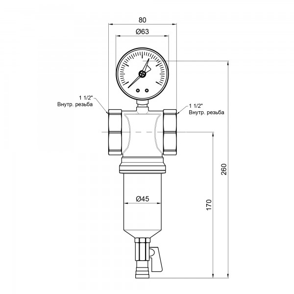 Фільтр самопромивний  Icma 1 1/2