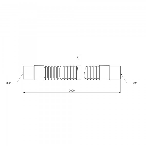 Шланг слив SD Plus для стиральной машины 200 см SD096W200