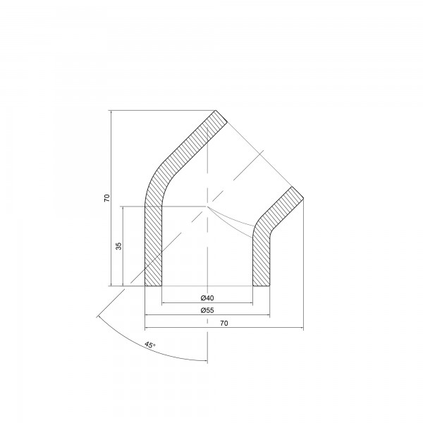 Кутик PPR Alfa Plast 40, 45°