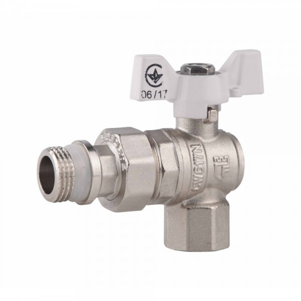 Кран шаровой "Американка" SD Forte 3/4" с антипротечкой угловой SF223W20