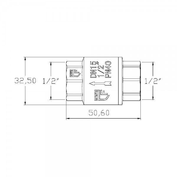 Обратный клапан SD Forte 1/2