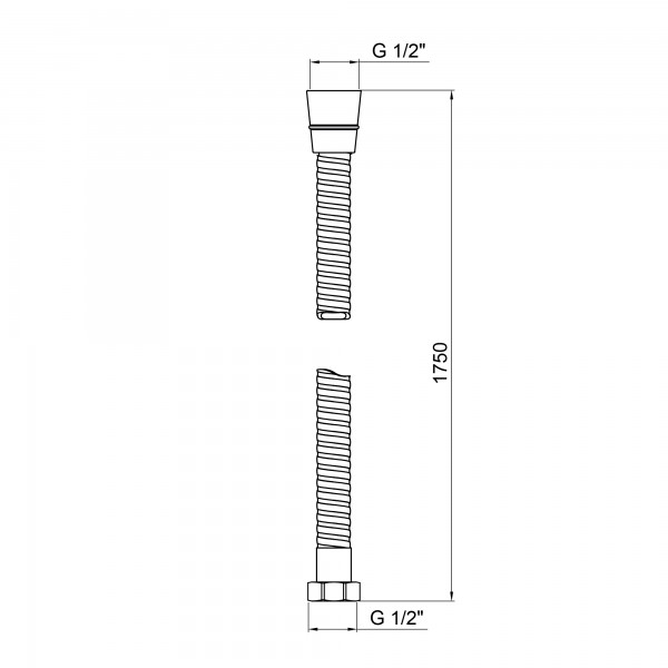 Шланг Lidz Niagara 01 1,75 м LDNIA01CRM22148 Chrome