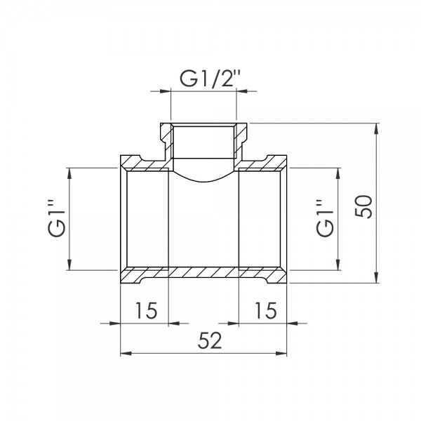 Трійник редукційний SD Forte 1"х1/2"х1" ВВ SF362251525