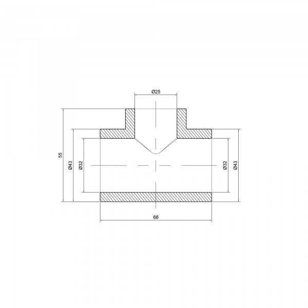 Трійник PPR Thermo Alliance 32х25х32
