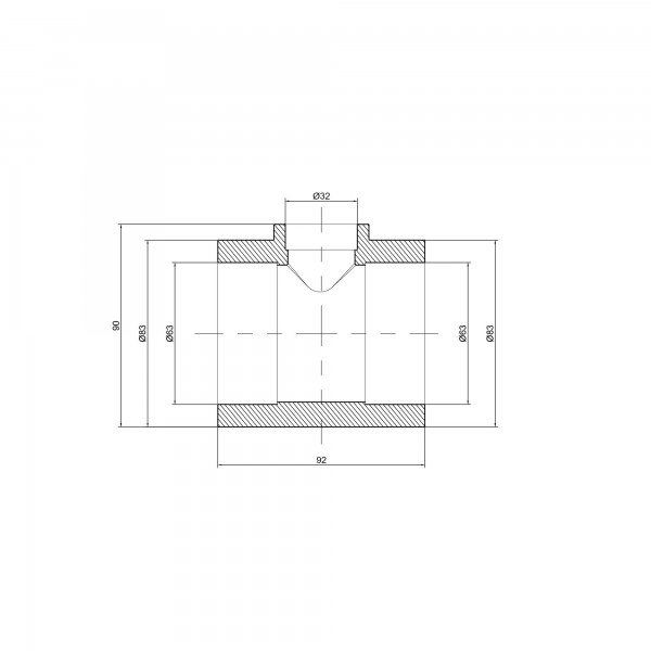 Трійник PPR Thermo Alliance 63х32х63