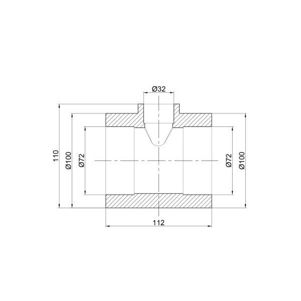 Тройник PPR Thermo Alliance 75х32х75
