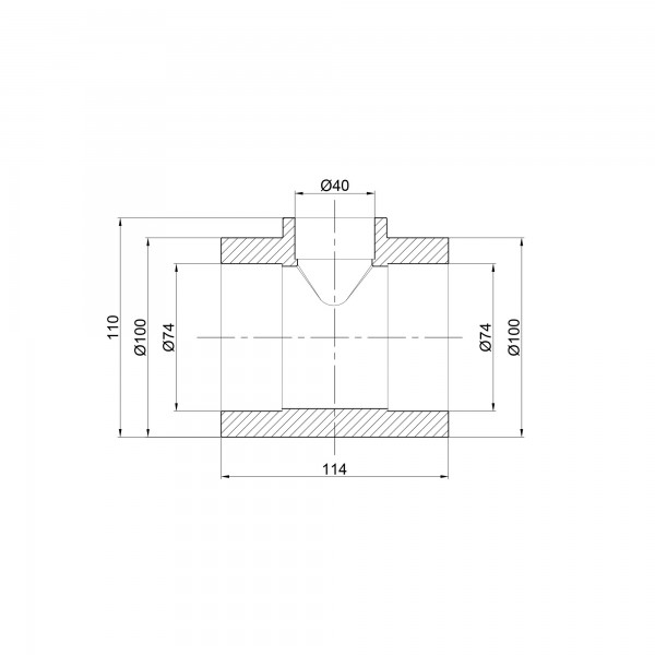 Трійник PPR Thermo Alliance 75х40х75