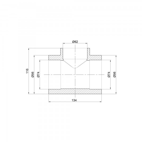 Трійник PPR Thermo Alliance 75х63х75