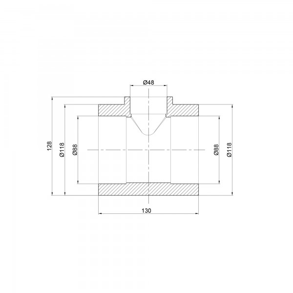 Трійник PPR Thermo Alliance 90х50х90