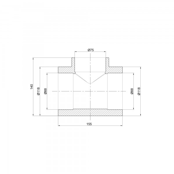Тройник PPR Thermo Alliance 90х75х90