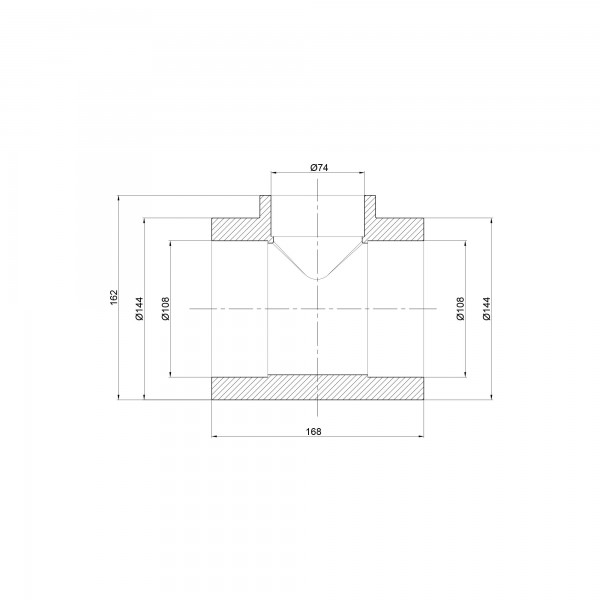 Тройник PPR Thermo Alliance 110х75х110