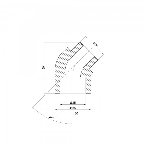 Уголок PPR Thermo Alliance 25, 45°
