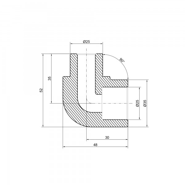 Уголок PPR Thermo Alliance 25, 90°