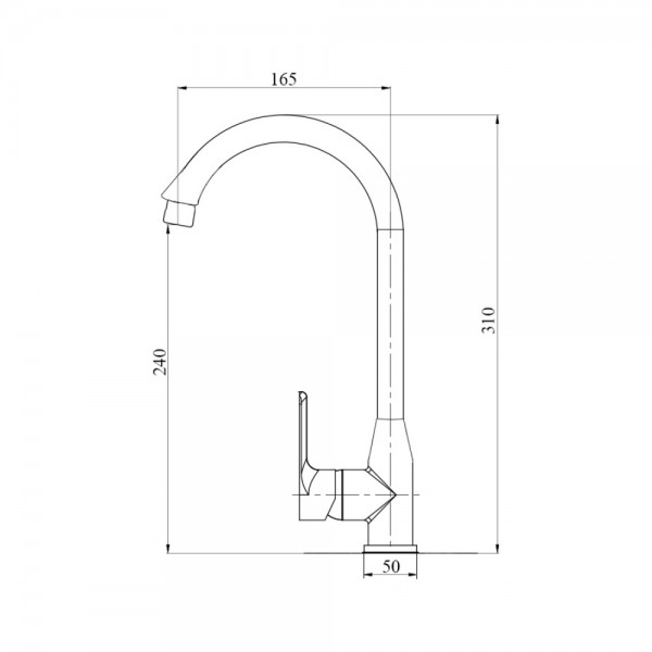 Смеситель для кухни Brinex 35W 007