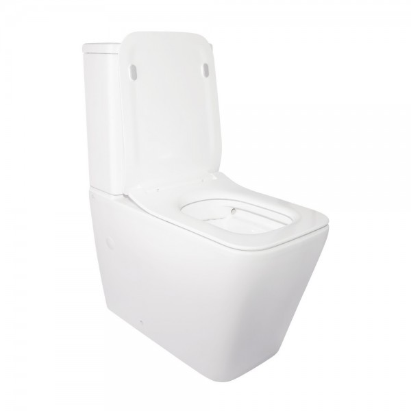 Унітаз-компакт Qtap Crow безобідковий з сідінням Soft-close QT05222170W