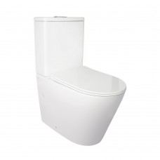 Унітаз-компакт Qtap Stork безобідковий з сідінням Soft-close QT15222178W