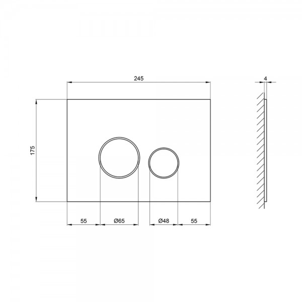 Панель смыва для унитаза Qtap Nest QT0111V1164GW