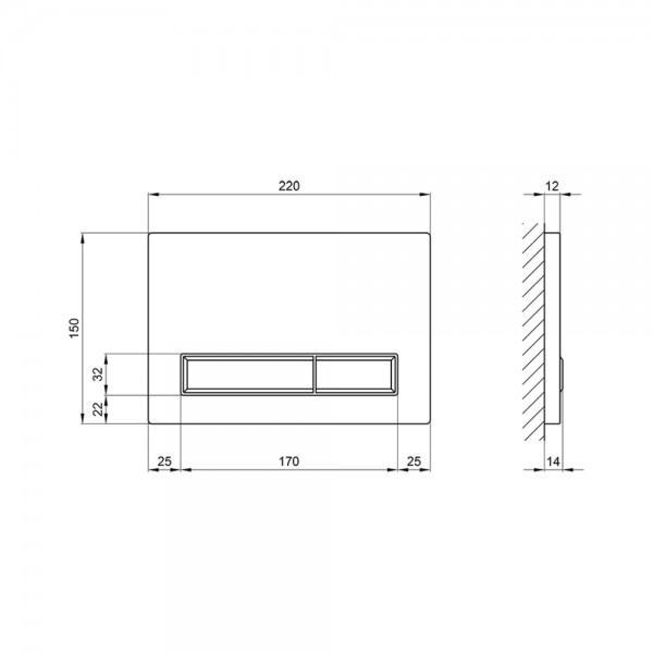 Панель смыва для унитаза Qtap Nest QT0111M08382SAT
