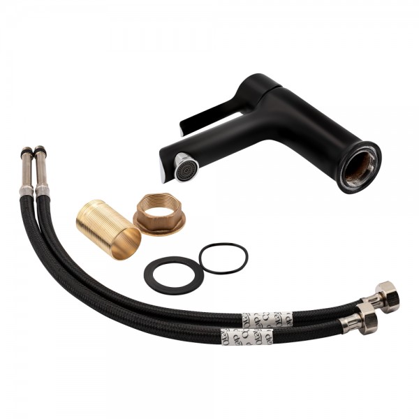 Смеситель для раковины Qtap Grand QTGRABCR001F Black Matt Смеситель для раковины Qtap Grand QTGRABCR001F Black Matt