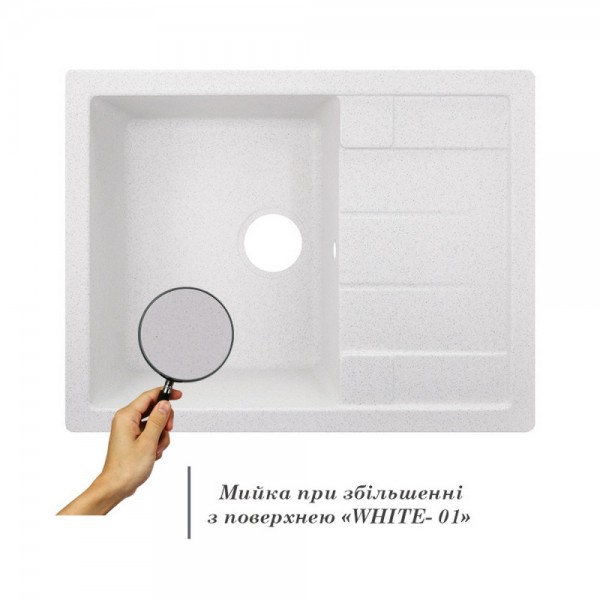 Кухонная мойка Lidz 650x500/200 WHI-01 (LIDZWHI01650500200)