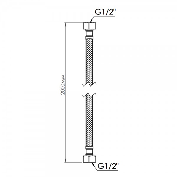 Гнучка підводка для води SD Forte ВВ 200 см SF391W200