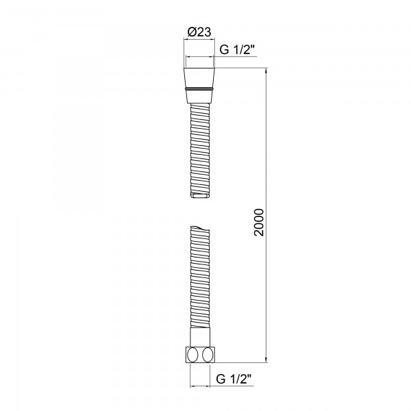 Шланг Lidz Niagara 04 2 м LDNIA04CRM35453 Chrome