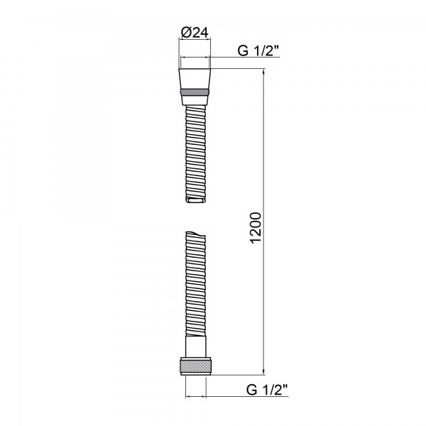 Шланг Lidz Niagara 07 1,2 м LDNIA07CRM35455 Chrome