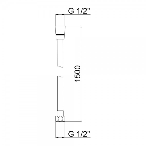 Шланг Lidz Niagara 09 1,5 м LDNIA09CRM35458 Chrome