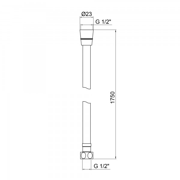 Шланг Lidz Niagara 09 1,75 м LDNIA09CRM35459 Chrome