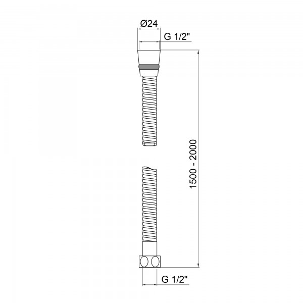 Шланг Lidz Niagara 13 1,5-2 м LDNIA13CRM35461 Chrome