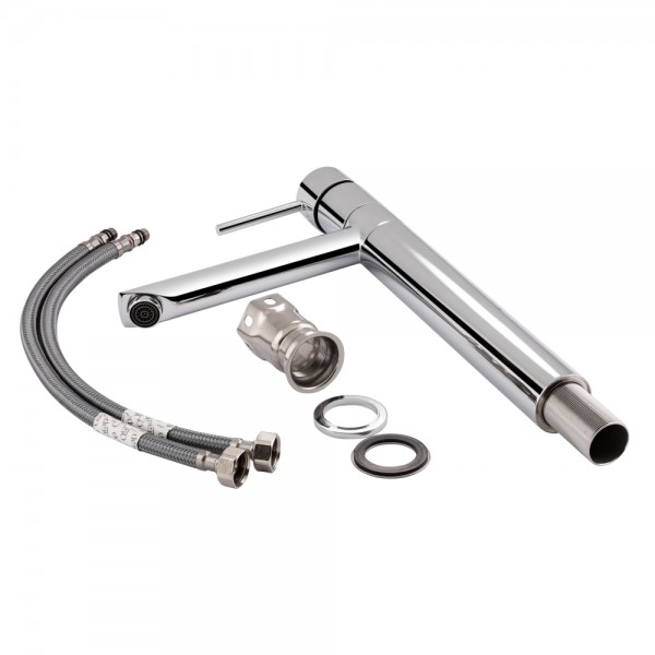 Смеситель для раковины Qtap Spring с поворотным изливом высокий QTSPRCRM001XL Chrome