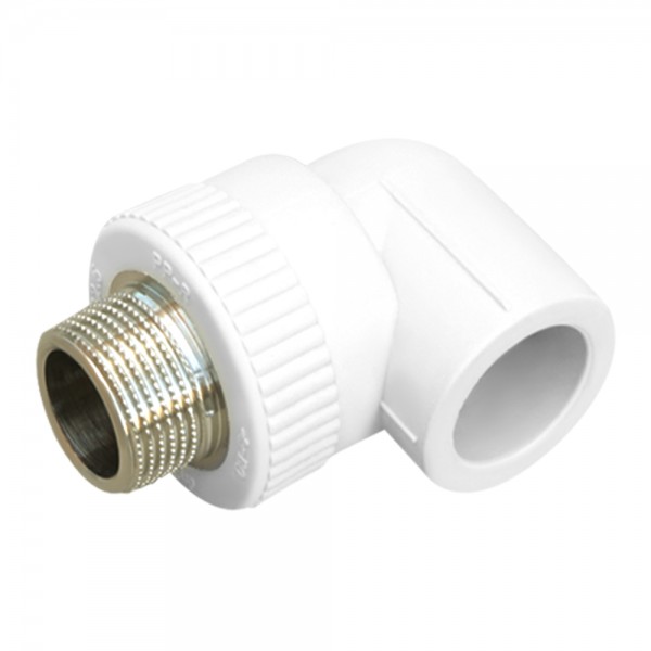 Уголок PPR Blue Ocean "Белый" 20х1/2", 90° НР