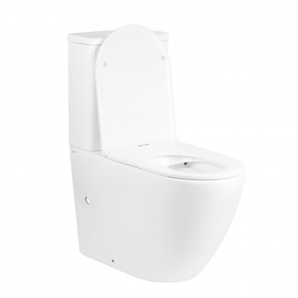 Унітаз-компакт Qtap Robin безобідковий з сидінням Soft-close QT13222141ARW