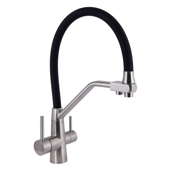 Смеситель для кухни с гибким изливом с подключением для питьевой воды Lidz Aria 020F3 LDARI020F3BNK37647 BNK