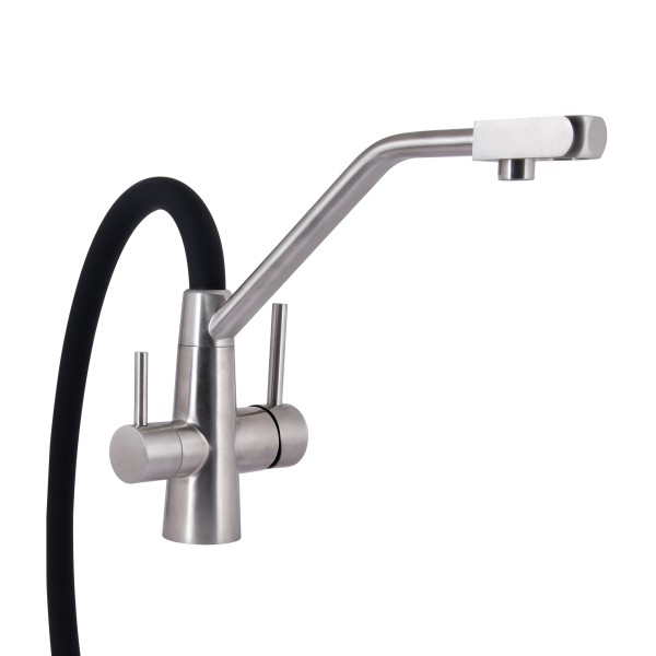 Смеситель для кухни с гибким изливом с подключением для питьевой воды Lidz Aria 020F3 LDARI020F3BNK37647 BNK