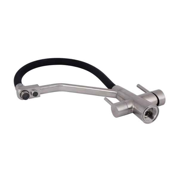 Смеситель для кухни с гибким изливом с подключением для питьевой воды Lidz Aria 020F3 LDARI020F3BNK37647 BNK