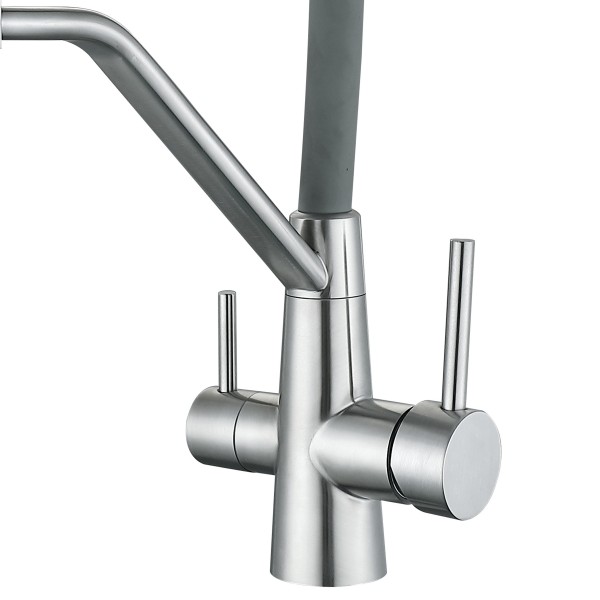 Змішувач для кухні з гнучким виливом із підключенням до фільтра Lidz Aria 020F3 LDARI020F3GNK39211 GNK