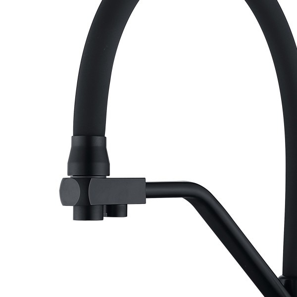 Смеситель для кухни с гибким изливом с подключением к фильтру Lidz Aria 020F3 LDARI020F3BLA39212 BLA