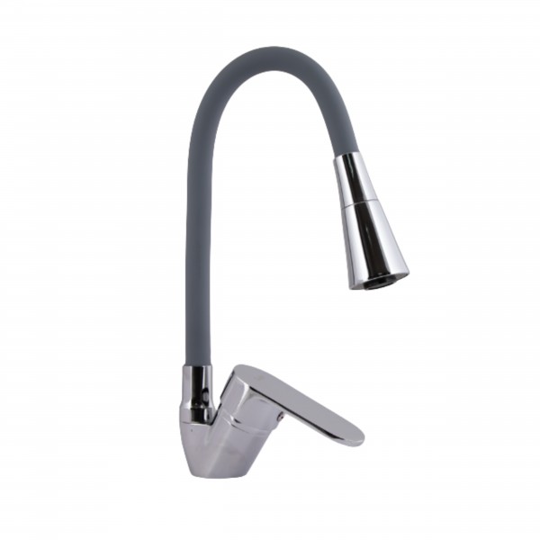 Змішувач для кухні з гнучким виливом Lidz Tani 008F3 LDTAN008F3GCR39507 Grey / Chrome