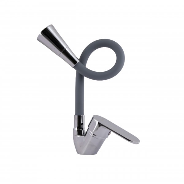 Змішувач для кухні з гнучким виливом Lidz Tani 008F3 LDTAN008F3GCR39507 Grey / Chrome
