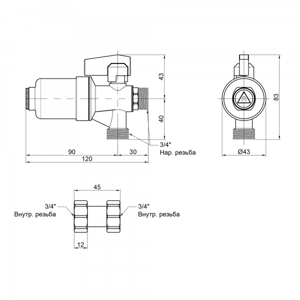 Фільтр-грязеуловлювач Icma 3/4 Фільтр-грязеуловлювач Icma 3/4