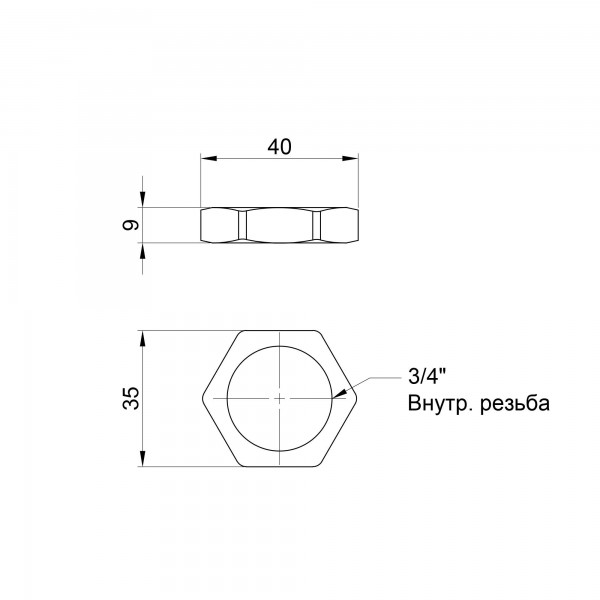 Контргайка SD Plus 3/4" SD40120