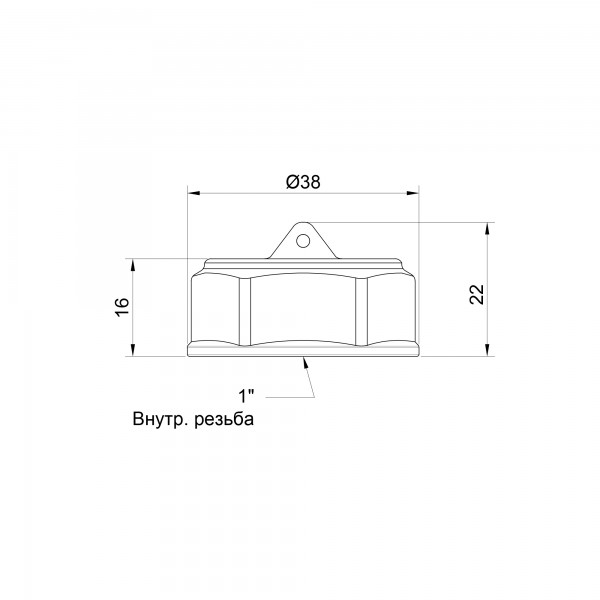 Заглушка SD Plus 1" ВР SD40225