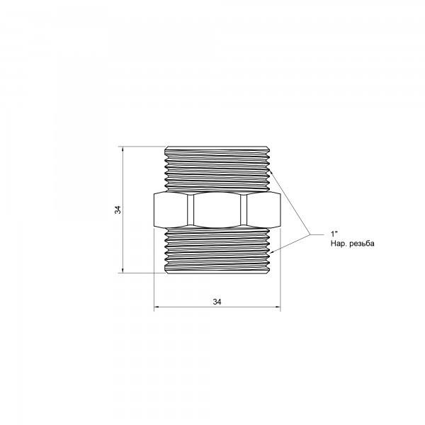 Ніпель SD Plus 1" ЗР SD4072525